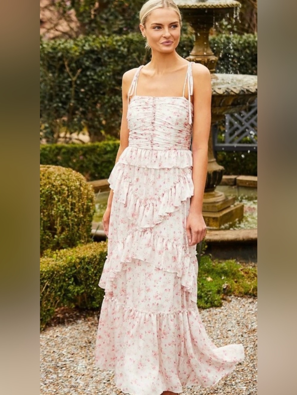 Antonio Melani Pink Floral Catalina Maxi Dress - Size 6 NEW WITH TAGS